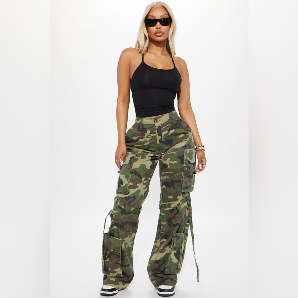Women's Camouflage Cargo Trousers